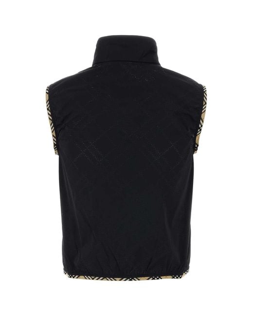 Burberry Black Stretch Nylon Sleeveless Jacket
