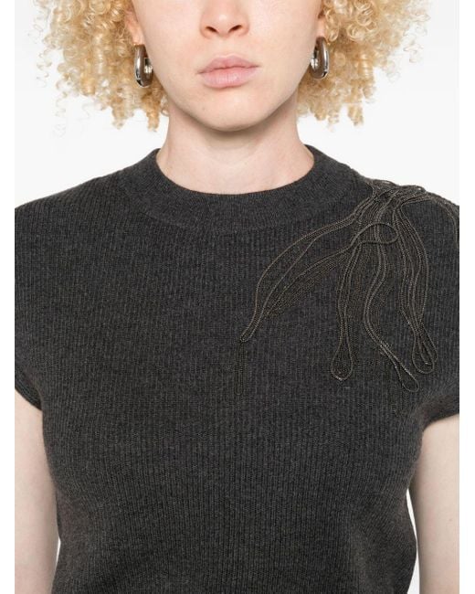 Brunello Cucinelli Black Cashmere Tank Top