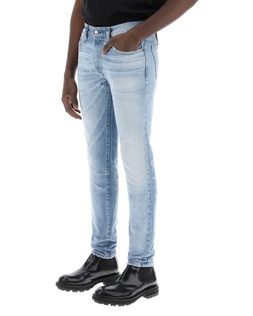 2019 D Strukt Slimt Fit Jeans di DIESEL in Blue da Uomo
