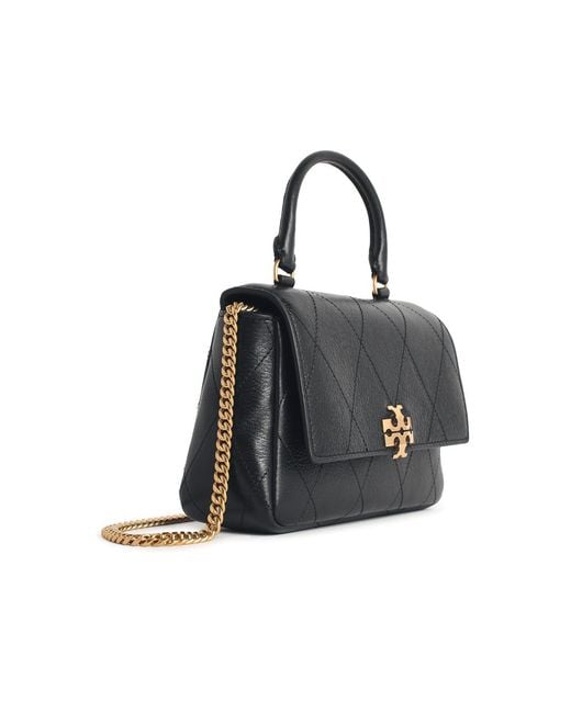 Tory Burch Black 'Charlie Matelassé' Lear Mini Bag