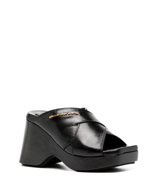 Alexander Wang Black Float Criss Cross Wedge Sandal for men