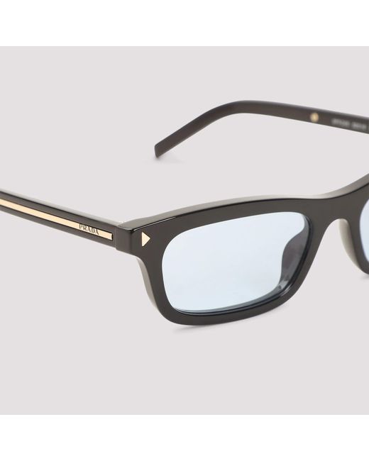 Prada White Eyewear Iconic Plaque Sunglasses