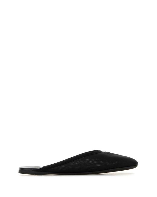 Miu Miu Black Slip On Sandals