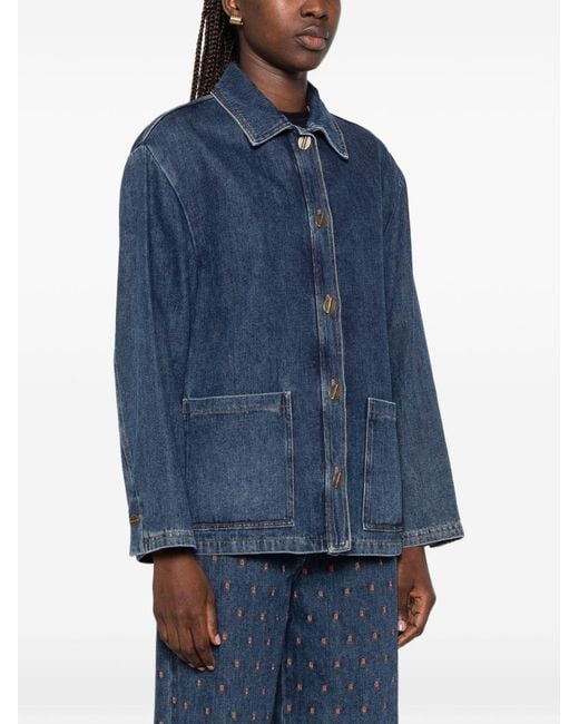 Forte_forte Blue Denim Workwear Jacket
