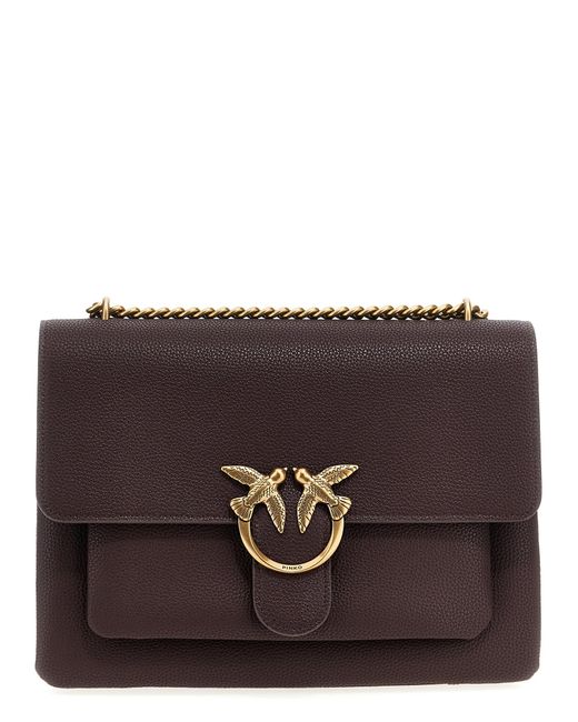 Pinko Brown 'Love One Soft' Large Crossbody Bag