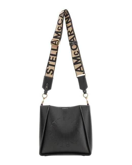 Stella McCartney Black Shoulder Bag With Logo