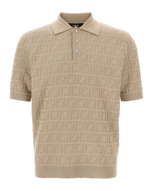 Fendi Polo Ff in het Natural voor heren