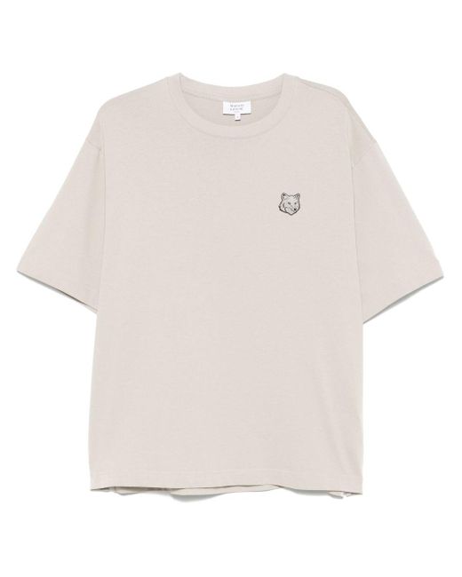 Maison Kitsuné Maison Kitsune 'bold Fox Head Cotton T -shirt in het White voor heren