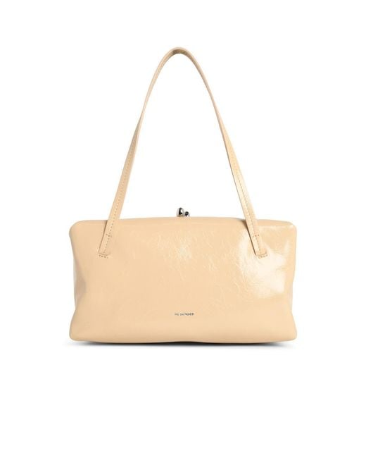 Jil Sander Natural 'Goji Pillow' Small Leather Bag