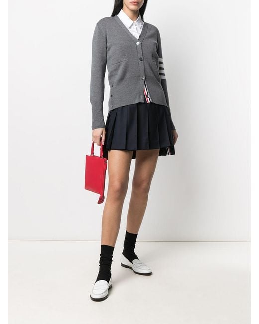 Thom Browne Blue Rwb Pleated Wool Skirt