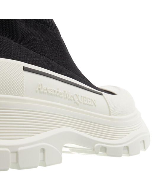 Alexander McQueen Black Sock-style Logo-print Boots