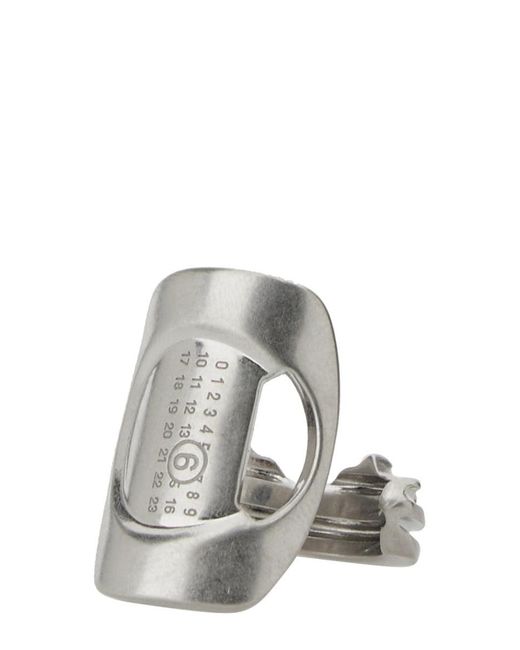 MM6 by Maison Margiela White Logo Ring