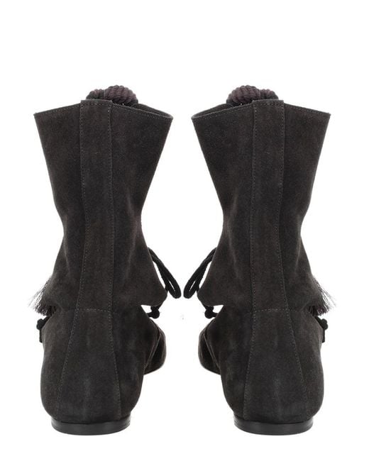 Isabel Marant Black Luxurious Leather Ankle Boots