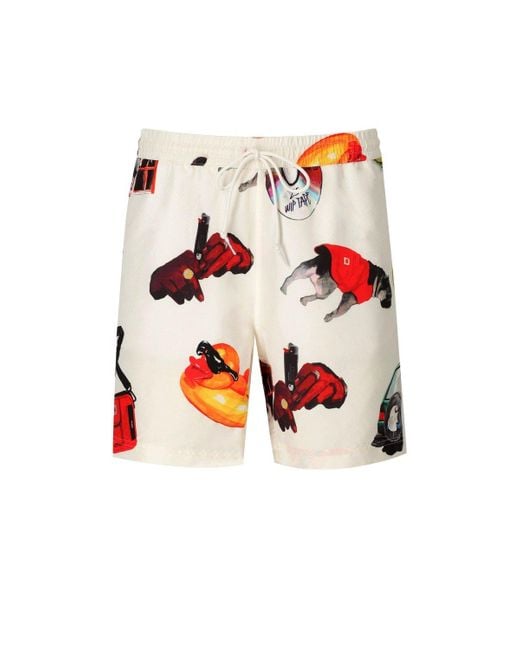 Carhartt White Slater Jacob Rochester Wax Swim Trunks for men