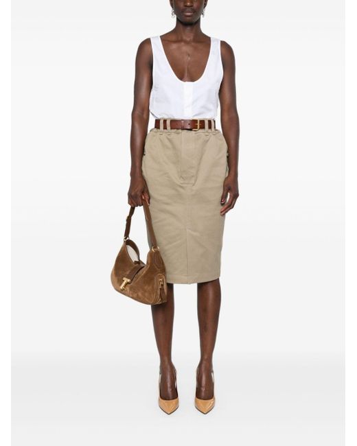 Saint Laurent 'henley' Tanktop in het White