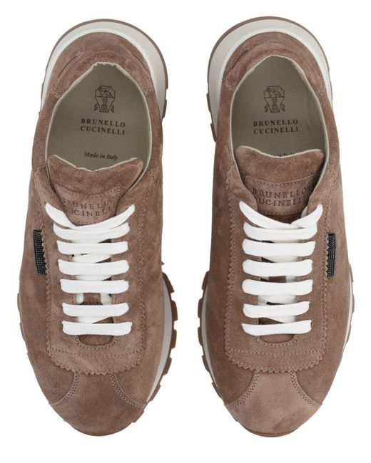 Brunello Cucinelli Brown Solid Sneakers