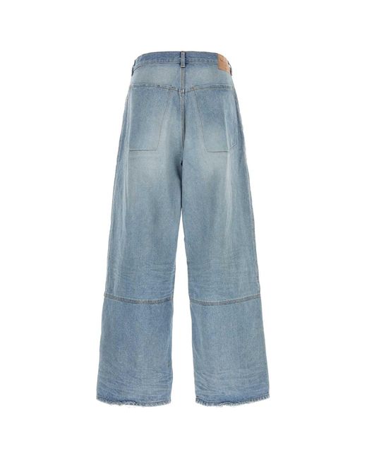 Balenciaga Blue Minimal Baggy Pants for men