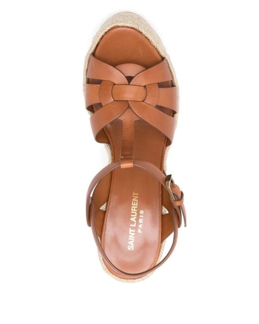 Saint Laurent Brown Espadrille 85 Tribute Ws Main