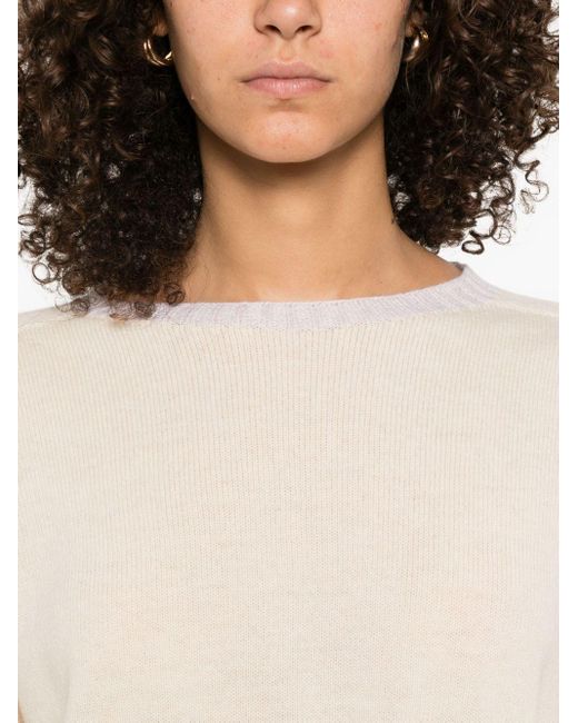 Twinset White Twin -Set -Pullover weiß