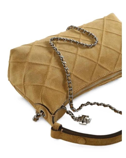 Tory Burch Metallic Fleming Quilted Mini Crossbody Bag