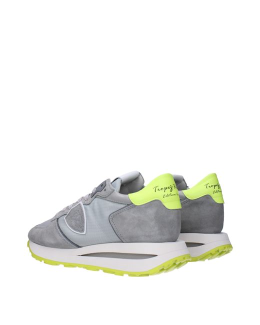 Philippe Model Sneakers Tropez Haute Mens Fabric Grau/Gelb in Blue für Herren