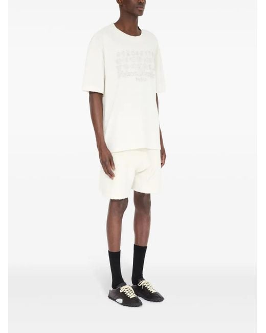 Maison Margiela T -Shirt mit Zahlen Motiv in White für Herren