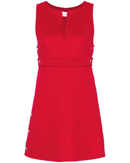 P.A.R.O.S.H. Red Leak Belted Mini Dress