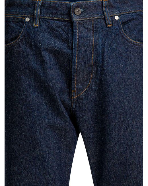 Stone Island Blue Denim Cotton Jeans for men