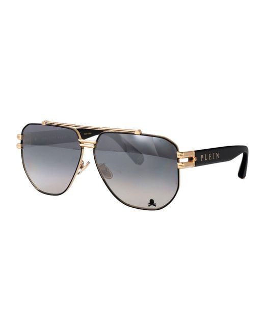 Philipp Plein Gray Sunglasses for men