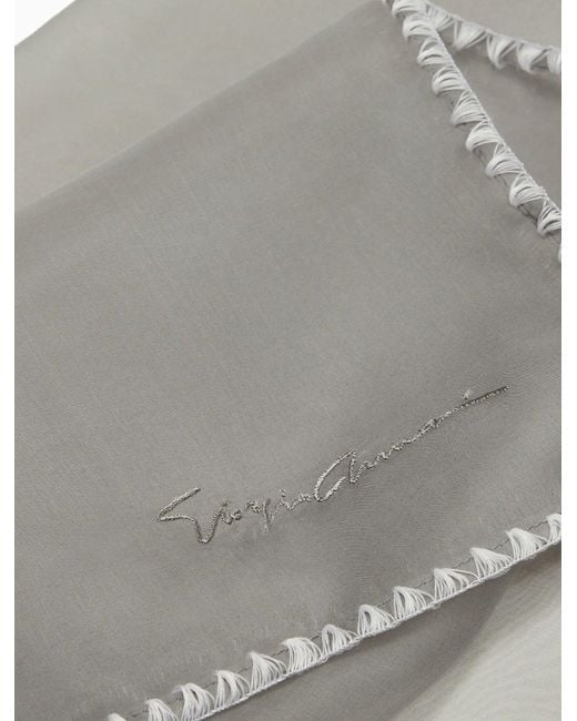 Giorgio Armani Gray Scarfs