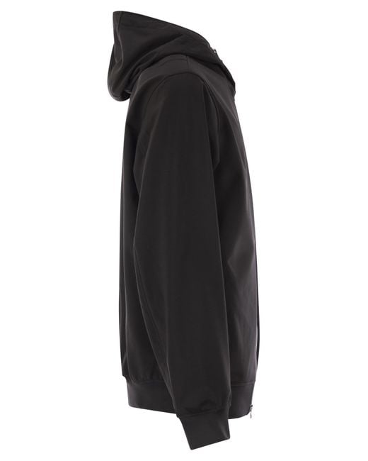 Stone Island Black Light Jacket With Hood And Weatherproof Membrane for men