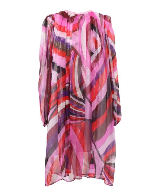 Emilio Pucci Geweven Jurk in het Pink