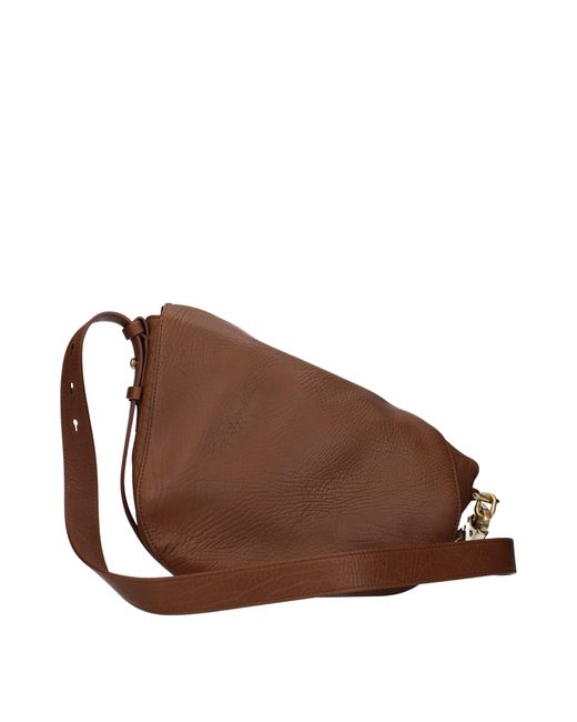 Sacs d'épaule femmes en cuir marron / noisette Burberry en coloris Brown