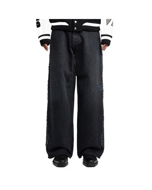 Off-White c/o Virgil Abloh Black Off Denim Flared Jeans for men