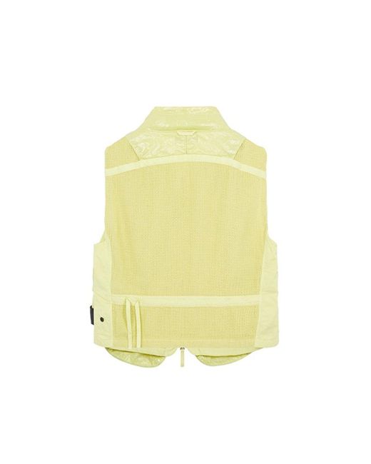 Stone Island Yellow Hooded Gilet for men