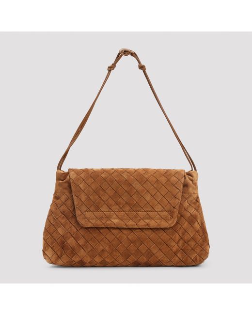 Bottega Veneta Brown Suede Leather Pouch