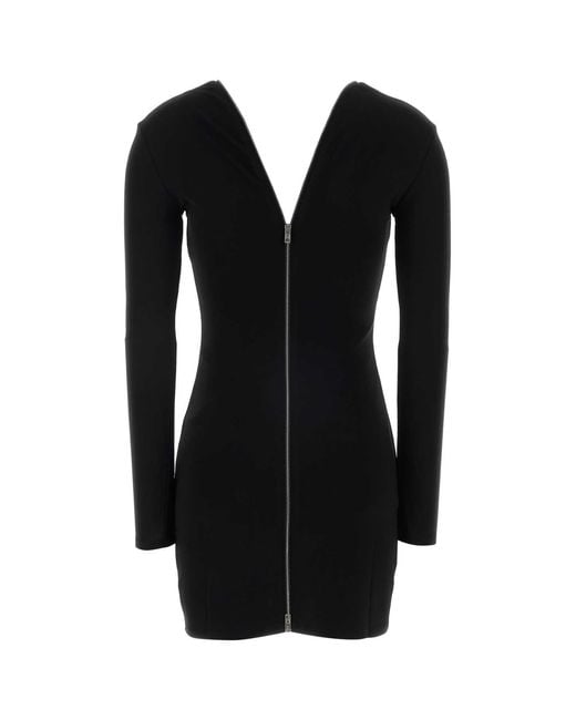 Alexander Wang Black Continuous Zipper Mini Dress