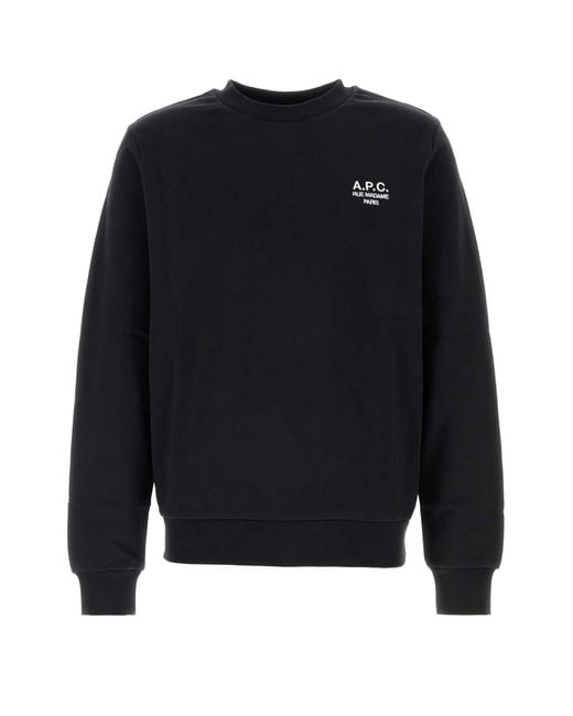 A.P.C. Blue Cotton Sweatshirt for men