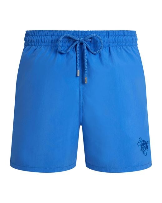 Vilebrequin Blue Swim Shorts With Gradient And Water-Reactive Turtle Print for men