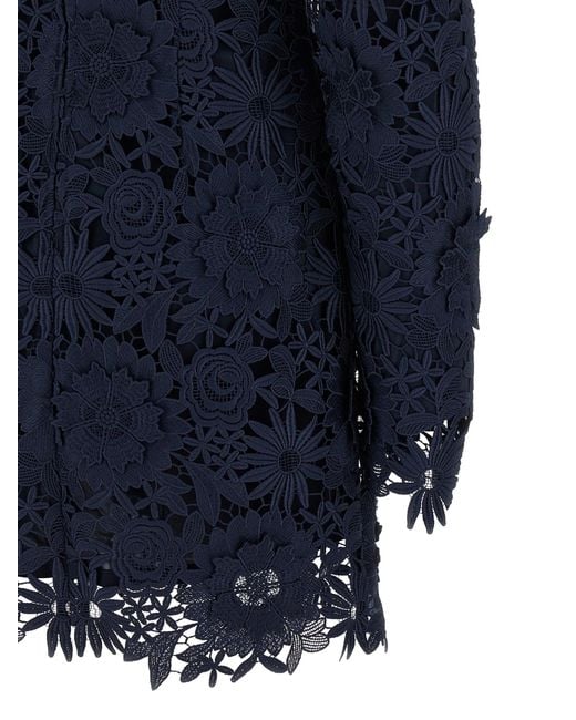Rotar Birger Christensen '3 D Lace LS Mini' Vestido ROTATE BIRGER CHRISTENSEN de color Blue