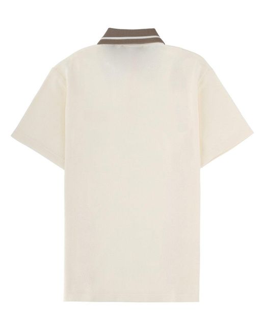 Versace Jeans Couture White Polo Con Patch Logo