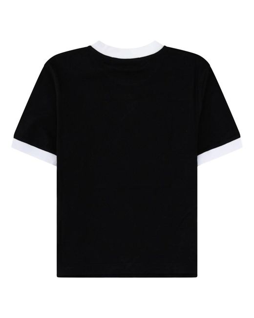 MSGM Black T-Shirt Con Logo