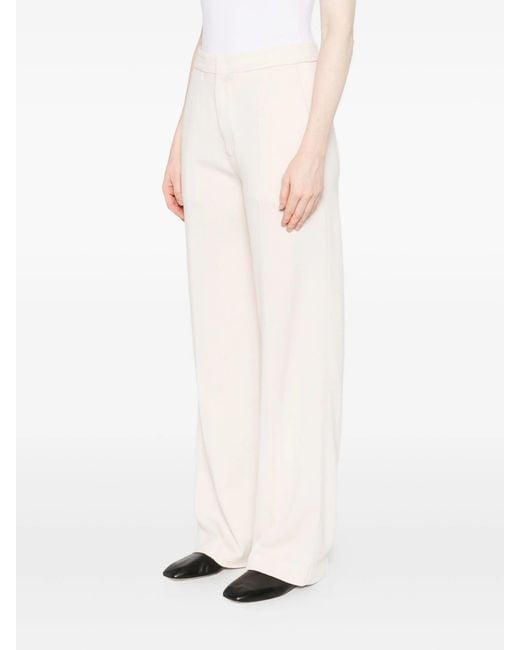 Forte_forte White Wool High Waist Pants