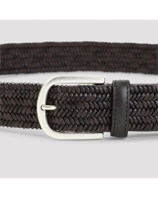 Canali Ledergürtel in Black für Herren