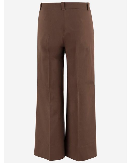 QL2 Donna Brown Stretch Cotton Pants