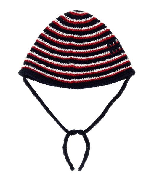 Miu Miu Multicolor Embroidered Crochet Bucket Hat