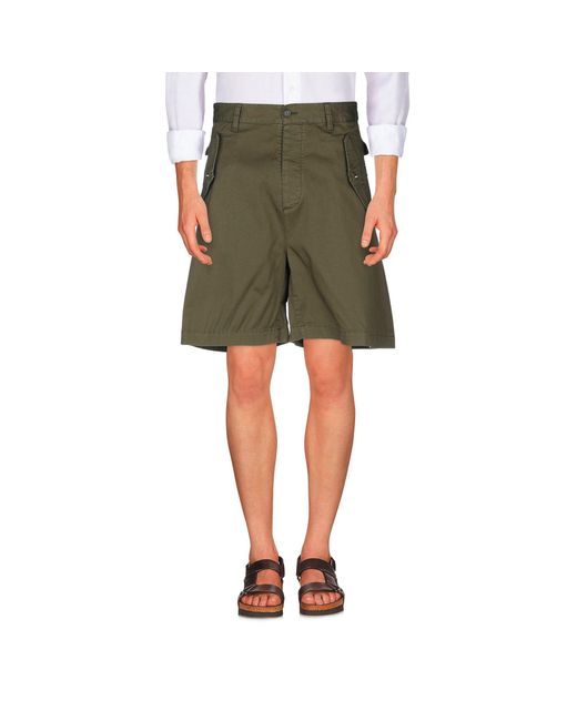 DSquared² Green Cotton Shorts for men