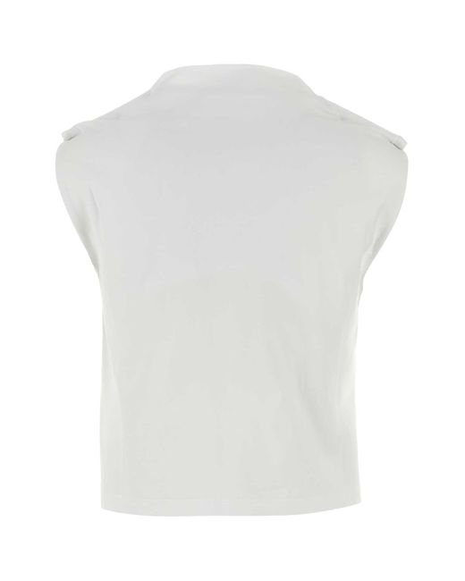 ARMARIUM White Stretch Cotton Glenda Top