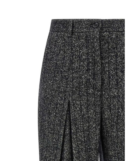Dolce & Gabbana Gestreepte Wollen Broek in het Gray