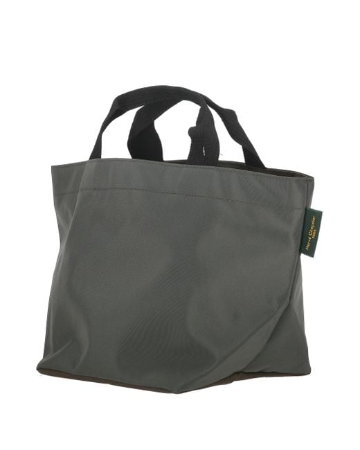 Herve Chapelier Black Khaki Mini Tote Bag With Handles